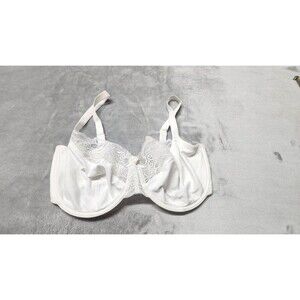 Panache Melody 36FF White Full Cup Bra White Lace Underwire Supportive